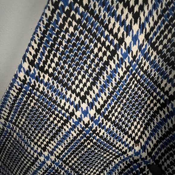 RtA cape style poncho. Blue plaid. Wool blend. Size M/L - Picture 3 of 5